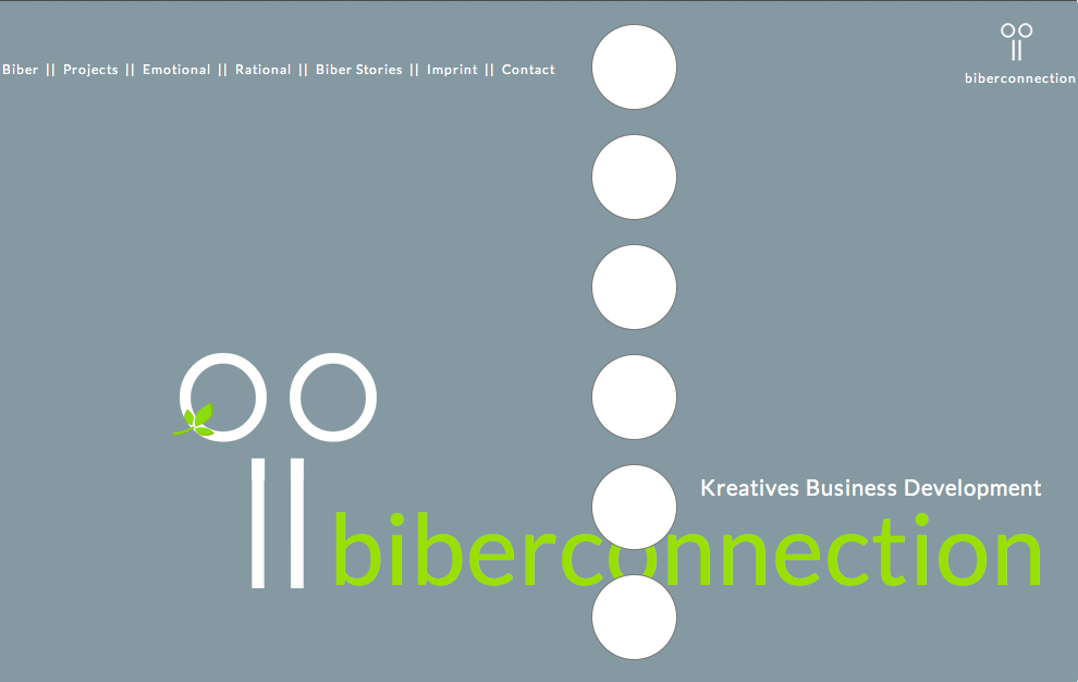 Screenshot of the Biber Connection website